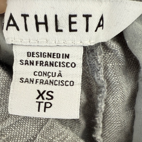 Athleta Light Gray Linen Pants - Picture 2 of 11